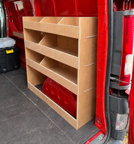 Van racking shelving - van,