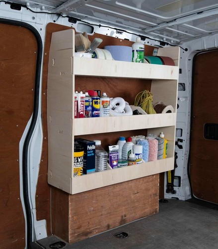 Van racking shelving unit - van,